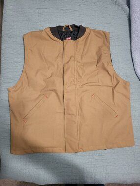 NWOT Red Kap Blended Duck Insulated Vest in Brown Duck